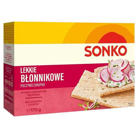 Sonko Pieczywo chrupkie Lekkie błonnikowe 170 g 32 sztuki Zakupy