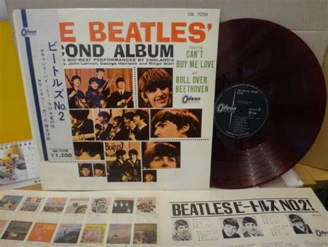 Popsike The Beatles Second Album Red Wax Japan Orig