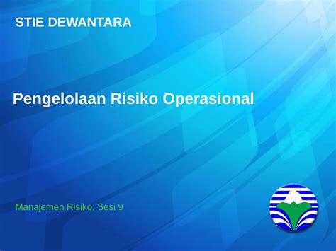 PDF Pengelolaan Risiko Operasional STIE Dewantarastie Dewantara Ac