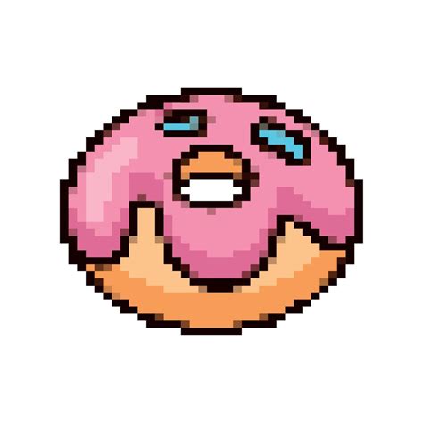 Donut Pixel Art Vector Art At Vecteezy