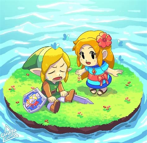 Legend Of Zelda Links Awakening [remake] Art Link And Marin