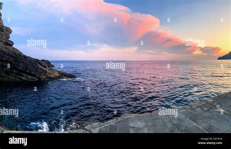 A Cinque Terre Sunset Stock Photo - Alamy