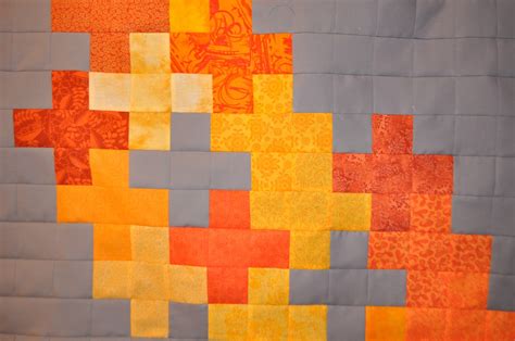 Richard And Tanya Quilts My Orange And Gray Needs A New Name