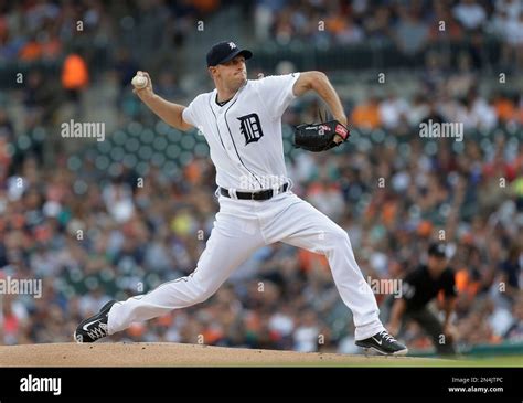 Detroit Tigers Pitcher Max Scherzer Throws Against The Kansas City