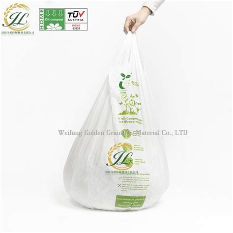 100 Biodegradable Compost Pbat PLA Corn Starch Customization Printed