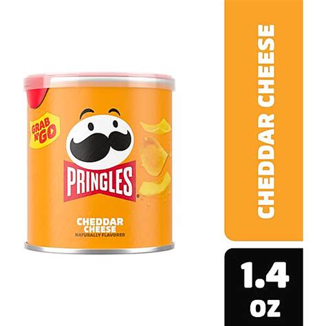 Pringles Potato Crisps Chips Cheddar Cheese Grab N Go Snack Pack 2 5