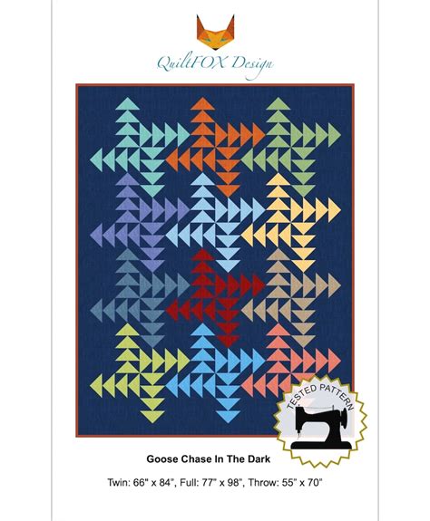 Quilt Pattern Goose Chase in the Dark Full Twin and Throw | Etsy