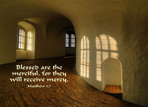 Matthew 5.7 Poster - Blessed are the merciful, for they will receive mercy