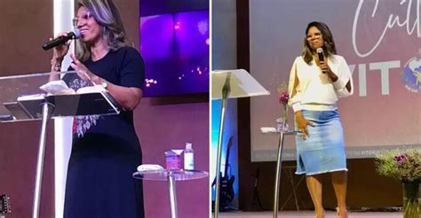 Ex dançarina do É o Tchan Débora Brasil prega em culto Suja de