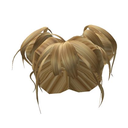 Blonde Messy Goth Emo Girl Bun Hair Roblox