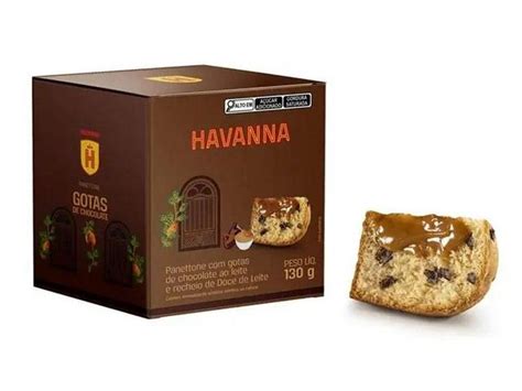 Mini Panettone Havanna Gotas De Chocolate Recheio Doce De Leite 130G