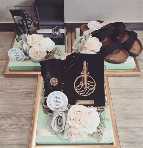 Gubahan Hantaran Gold Frame Tray Everything Else On Carousell