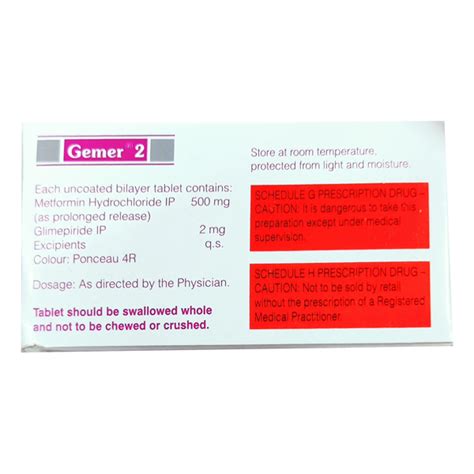 Gemer 2 Tablet 15s Price Uses Side Effects Netmeds