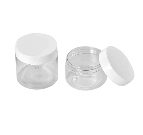 Pots En Plastique Transparent Pet De G A G Avec Couvercle Blanc