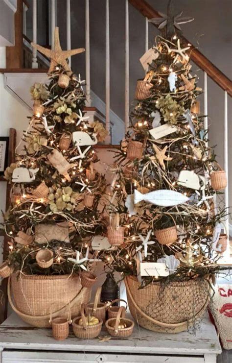 Rustic Nautical Trees For A Coastal Christmas