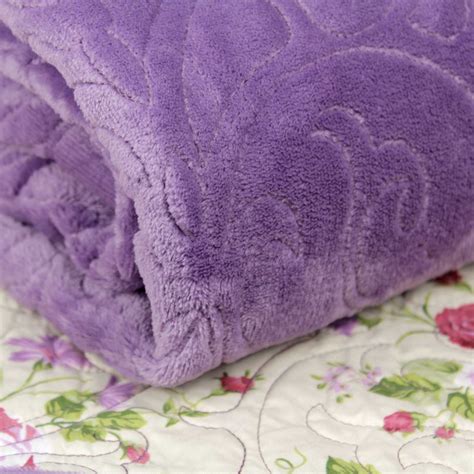 Купить покрывало велюровое двухстороннее фиолетовое 210x230 в интернет ...