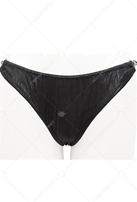 Devil Fashion Punk Gothic Bikini Gothic Swimwear Black Low Waist Emo Bikini Bottom Plus Size