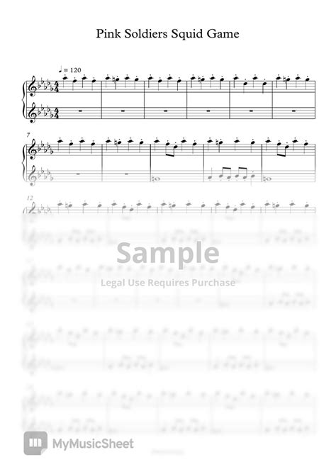 Squid Game Pink Soldiers Easy Midi Sheets By Pianogenius