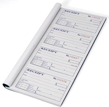 Amazon Receipt Book With Carbon Copies Rent Receipt Book For