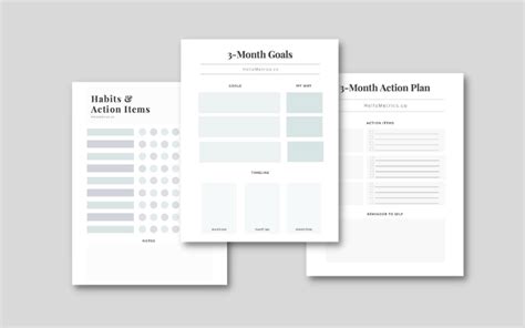 Free Goal Planning Worksheets 3 Month Goal Planner Hellometrics