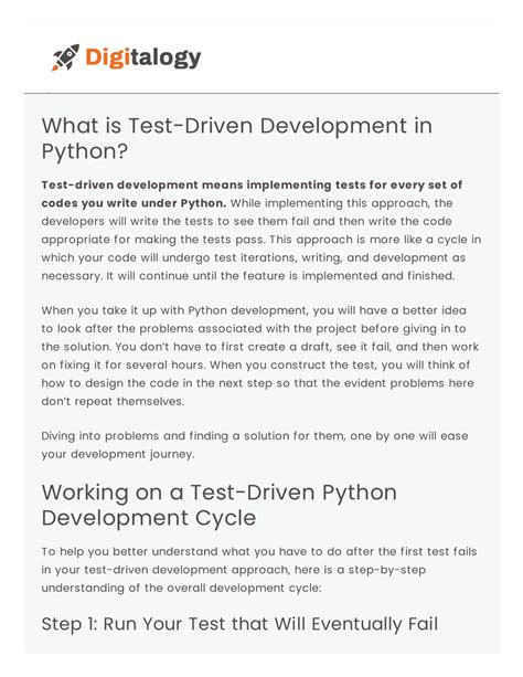 Ppt All About Pythons Test Driven Development Approach Powerpoint