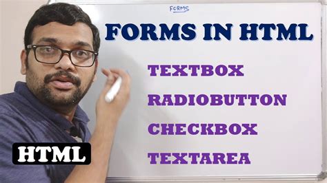 Forms Textbox Radio Button Checkboxtextarea In Html Part 1 Youtube