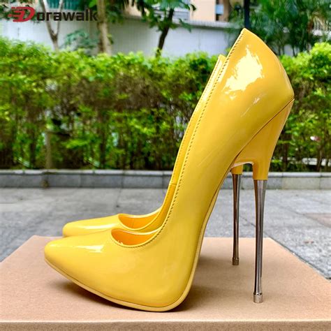 Frauen Pumps 16cm Extreme Metall High Heels Silber Stilettos Sexy