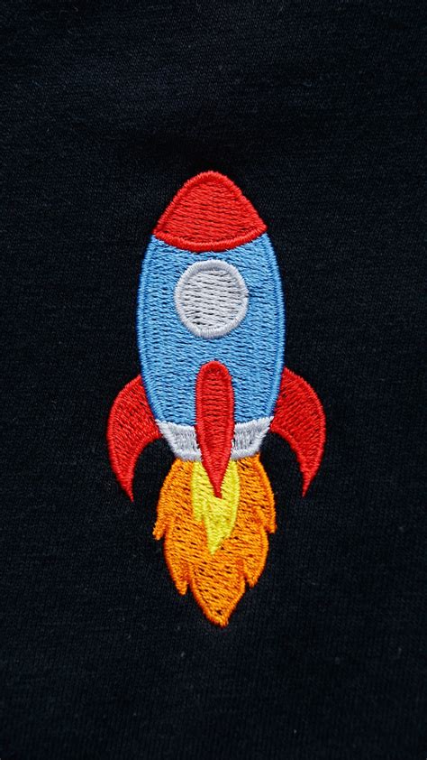 Spaceship Embroidery Design Spacecraft Raccket Machine Etsy