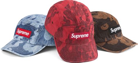 Flames Jacquard Denim Camp Cap Spring Summer Supreme