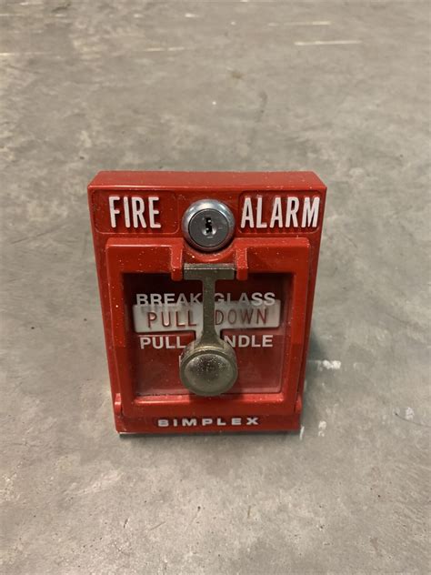 Simplex 4251 30 Double Break Glass Fire Alarm Pull Station Facility