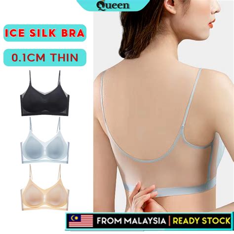 Ice Silk Bra Women cm Thin Comfort Seamless Bra Beauty Back Push Up Bra Lingerie 冰絲內衣 內衣無鋼圈