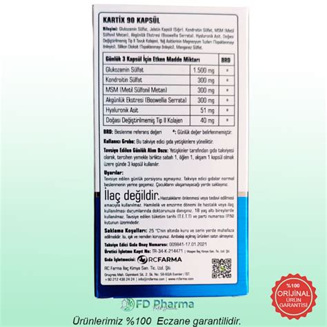 Kartix Glucosamine Complex 90 Kapsül Kartix Glucosamine Complex 90 ...