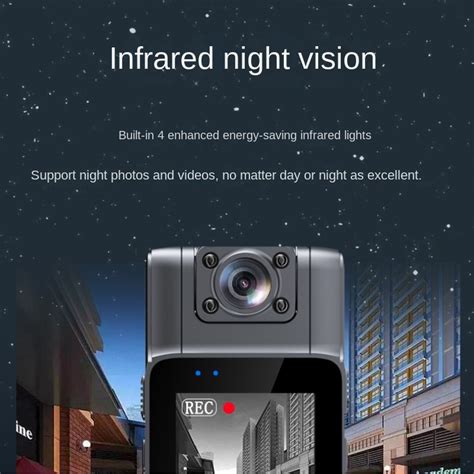 JOZUZE Body Cam Mini Camera Full HD 1080P Rotating Lens 1000mAh L11