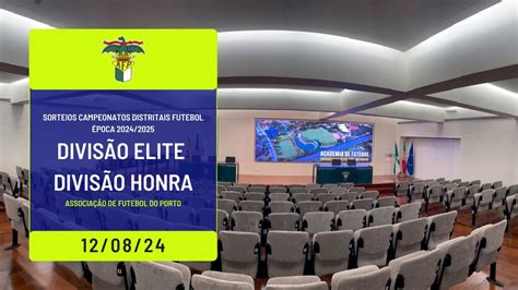 Sorteio ao Vivo das Divisões de Elite e Honra Associação de Futebol