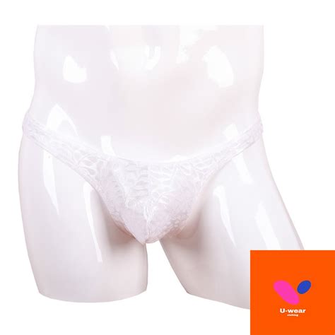 Flower Lace See Thru Men Thong Underwear Bikini Men G String Shopee