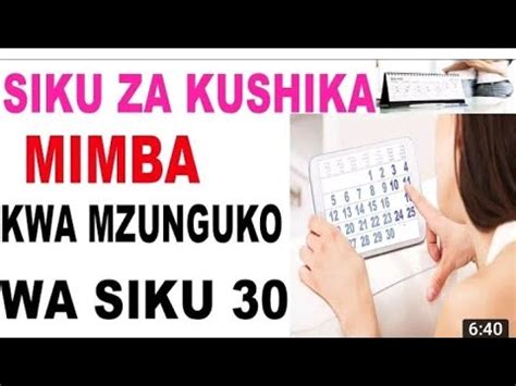 Siku Za Hatari Za Kushika Mimba Period Kwa Siku 7 Mzunguko Siku 30