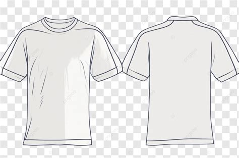 Front And Back White T Shirt Hand Art, Front And Back, T Shirt, Wear PNG Transparent Image and ...