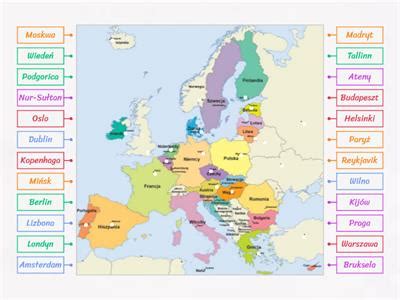 Geografia Stolice Europy Materiały dydaktyczne