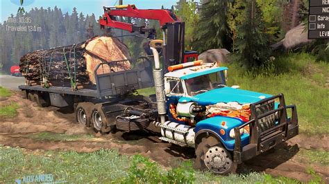 White Western Star X Truck Transport Haevy Log Spintires