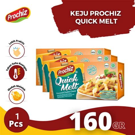 Jual Keju PROCHIZ Quick Melt 160 Gr Cheese Quik Melt 160gr Shopee