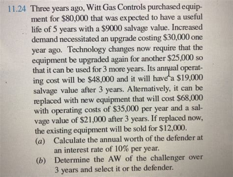 Solved 11 24 Three Years Ago Witt Gas Controls Purchased Chegg