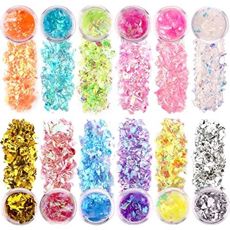 Savita Colors Iridescent Glitter Flakes Holographic Nail Sequins