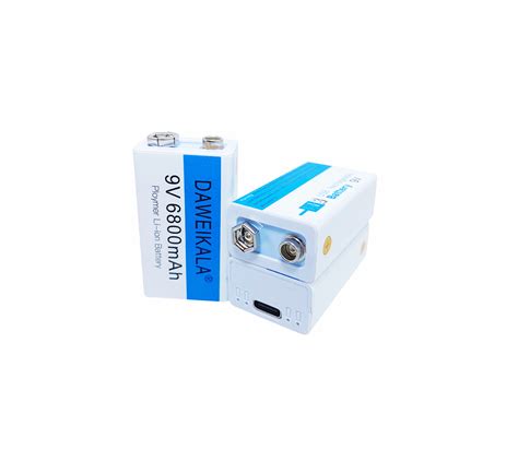 Bateria 9v Recargable 6800 Mah Litio Usb Tipo C Alta Carga Alta