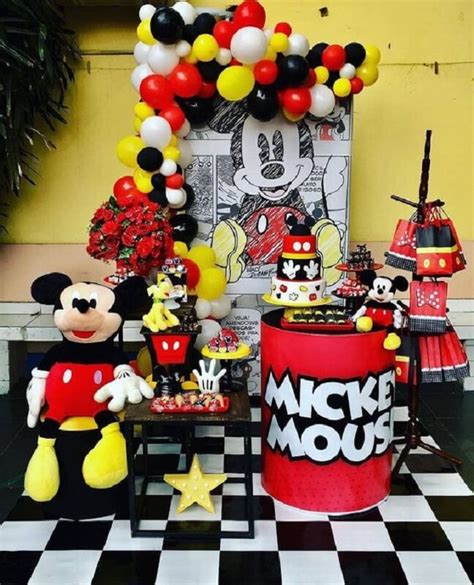 Festa Do Mickey 100 Ideias Lindas E Inspirador