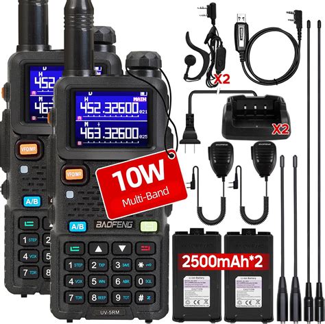 Amazon Baofeng Uv Rm Ham Radio Walkie Talkies Noaa Type C