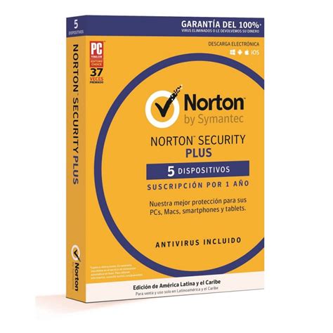 Norton Security Plus 1 Año 5 dispositivos