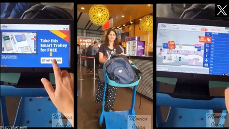 Woman Showcases Features Of Smart Trolley She Found At Hyderabad