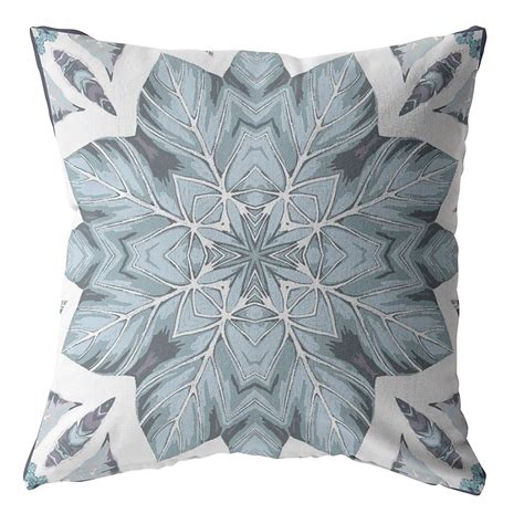 Homeroots 16 In X 16 In Blue Indoor Decorative Pillow In The Throw Pillows Department At