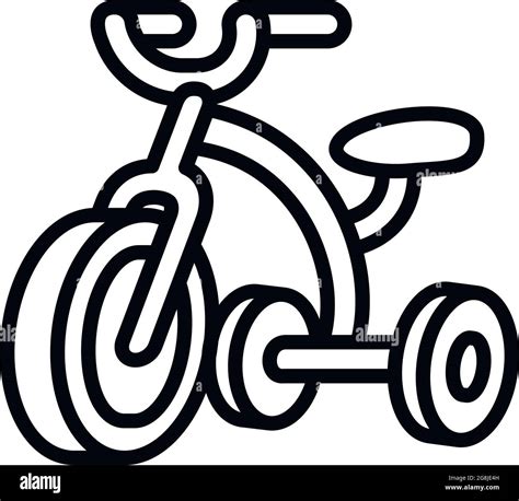 Tricycle Icon Outline Tricycle Vector Icon For Web Design Isolated On