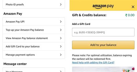 Amazon Pay Gift Card How To Add Or Redeem Gift Card And Check Balance